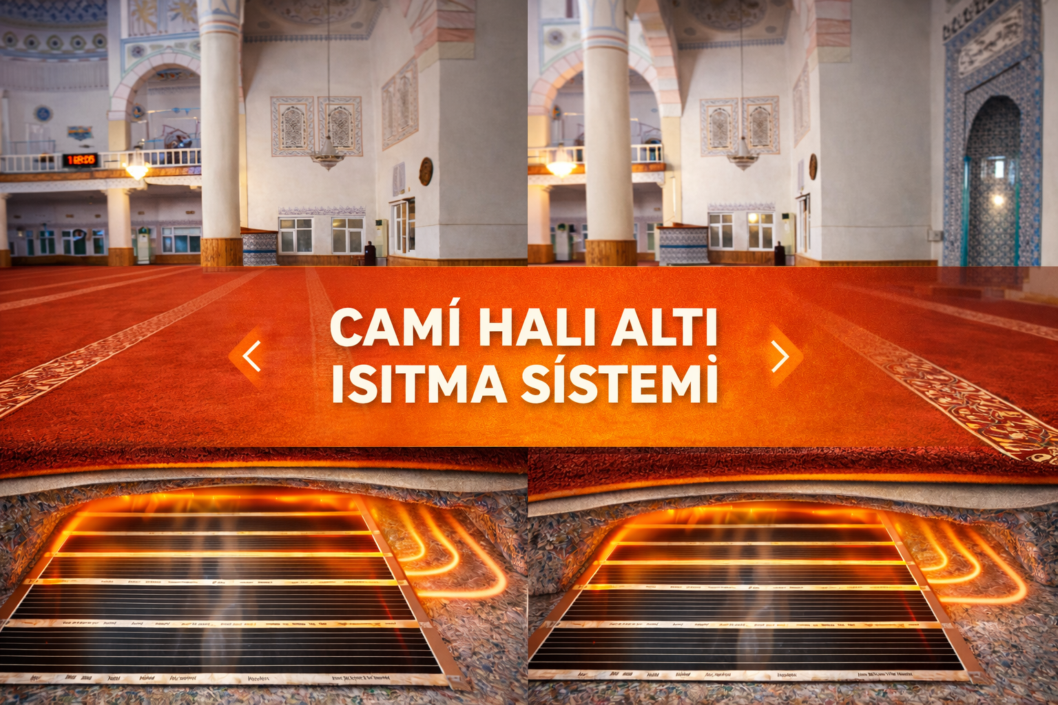 Cami Halı Altı Isıtma |  Cami Halı Altı Isıtma Sistemleri Nedir? Avantajları ve Kullanım Detayları